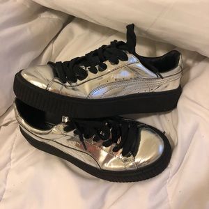 Silver & black puma creepers